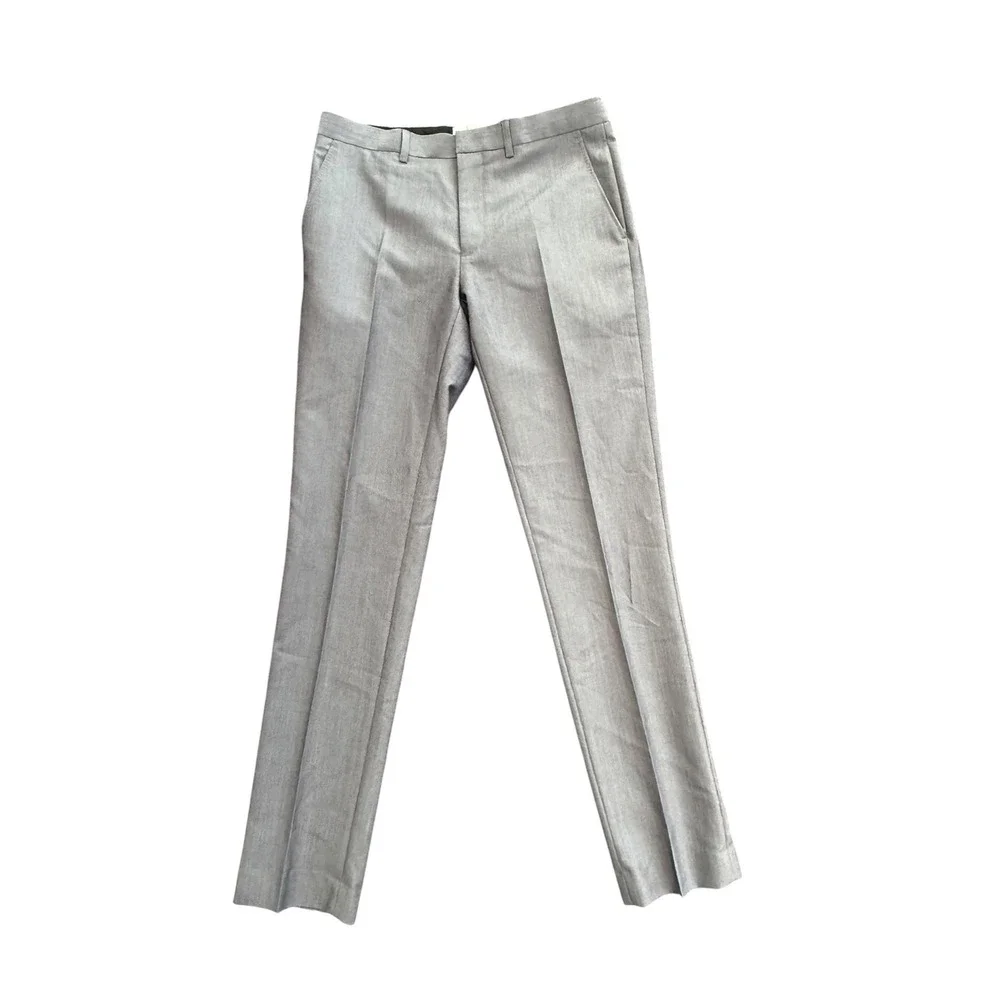Topman Gray Skinny Dress Pants Mens 32x32 Slim Trousers office travel holiday